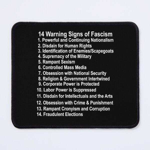 Item preview, 14 Warning Signs of Fascism Anti Donald Trump Resist Protest facism designed and sold by funnytshirtemp.