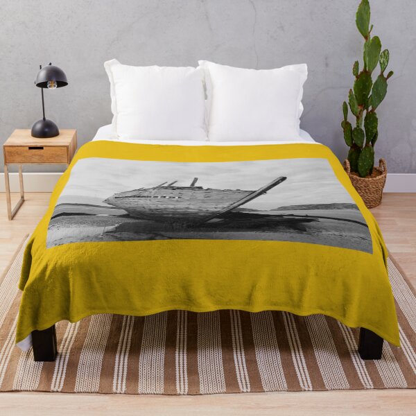 Item preview, Bunbeg boat wreck county Donegal black and white designed and sold by eddiebarronshop.