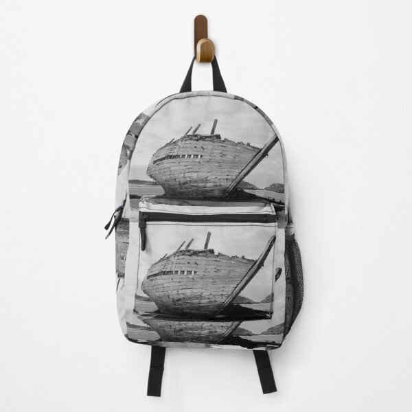 Item preview, Bunbeg boat wreck county Donegal black and white designed and sold by eddiebarronshop.