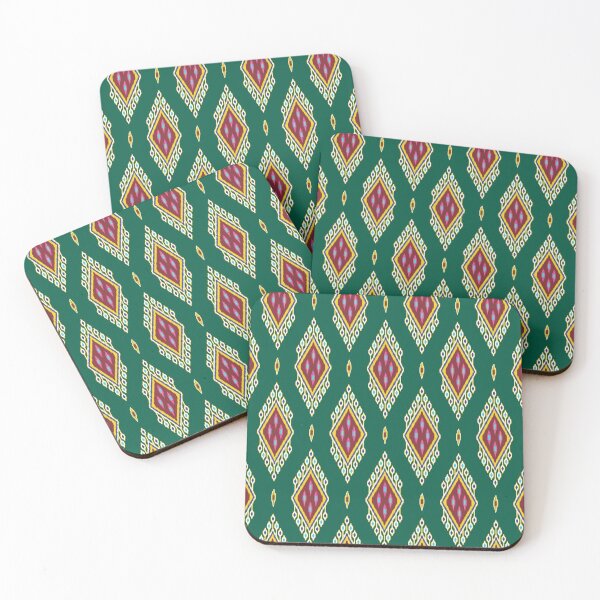 Item preview, Ikat in green, red and white. designed and sold by Irina-Tsaran.