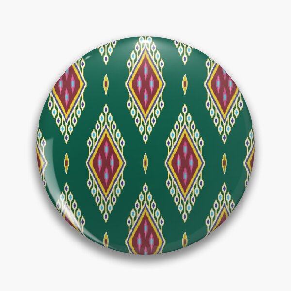 Item preview, Ikat in green, red and white. designed and sold by Irina-Tsaran.