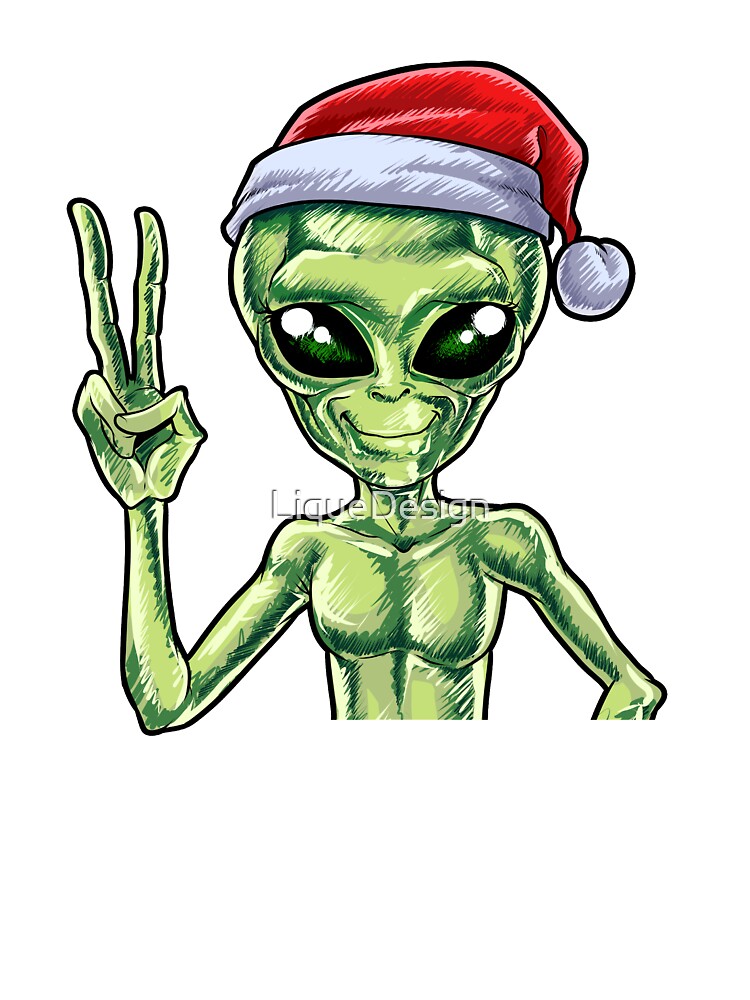 alien santa hat