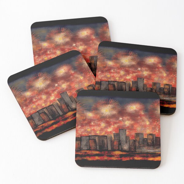 Item preview, City skyline and firework designed and sold by LonelyKraken.