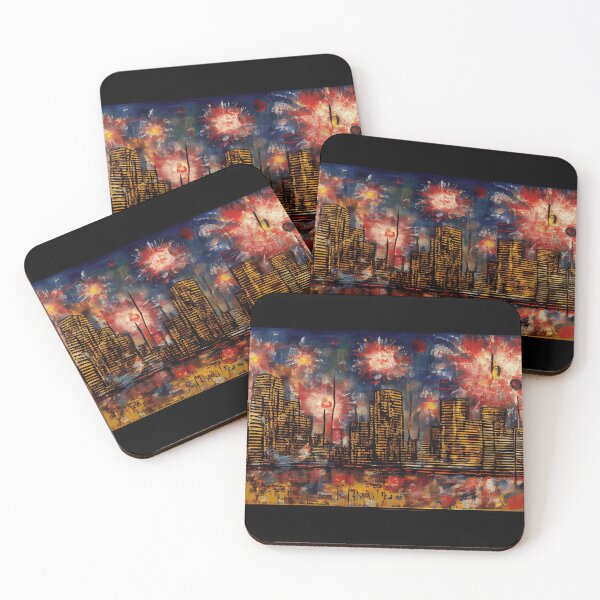 Item preview, City skyline and firework designed and sold by LonelyKraken.