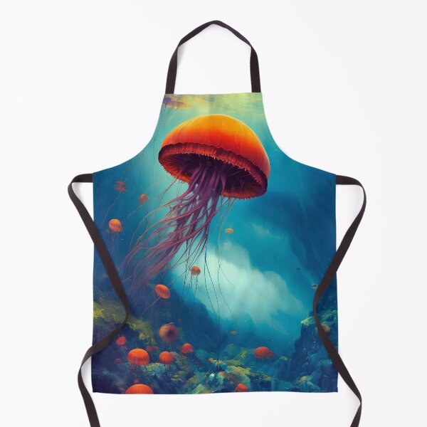 Item preview, Jellyfish Underwater Art Deep Ocean designed and sold by Blok45.