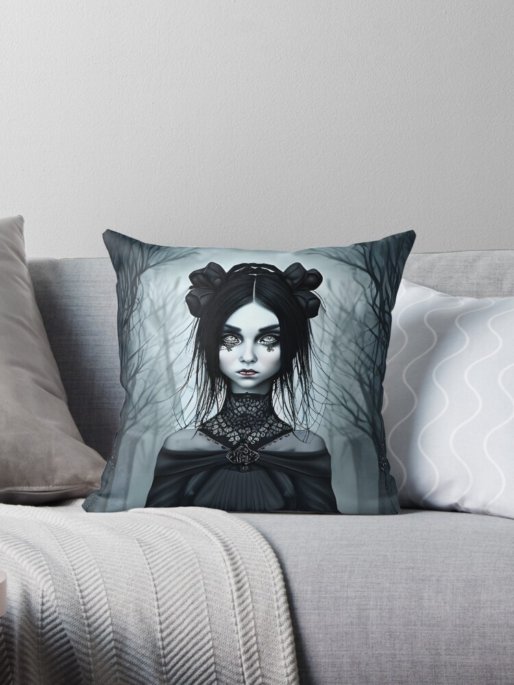 Halloween Pillows Glow IN the Dark Goth Throw Pillow Cute