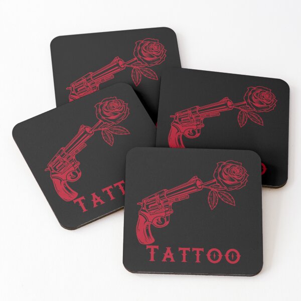 Artikelvorschau, Tattoo-Revolver & Rose entworfen und verkauft von Monikatees.