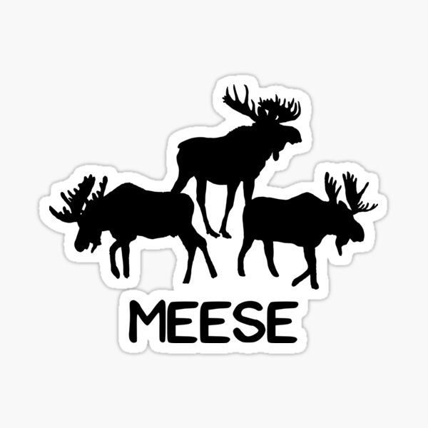 Vista previa del artículo con la obra «¡Meese! Camisetas y regalos divertidos para amantes de los alces», diseñado y vendido por Teemaniac.