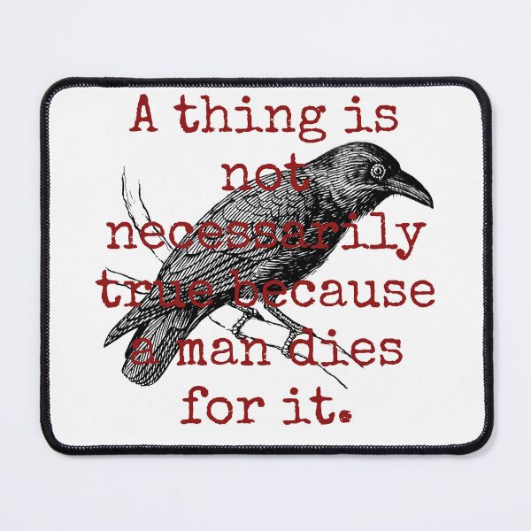 Item preview, A Thing Is Not Neccesarily True - Death Quote designed and sold by CrankyOldDude.