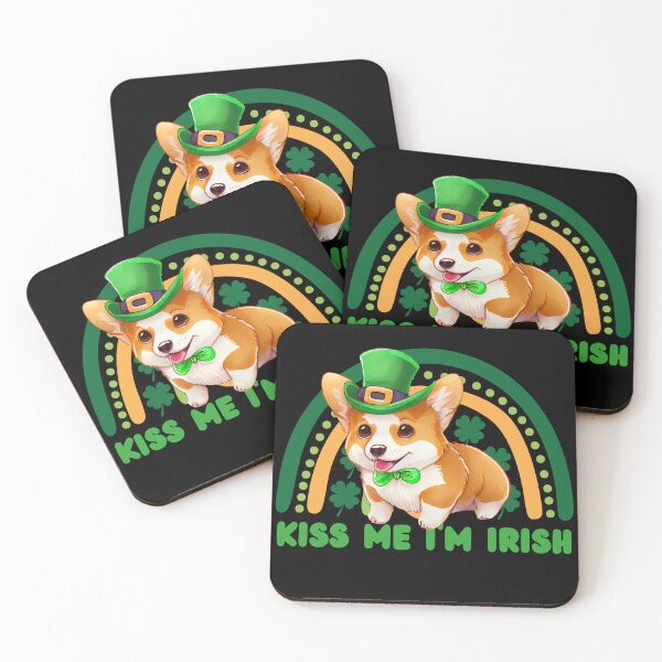 Item preview, Kiss me I'm Irish St.patricks day cute dog design designed and sold by reka88.