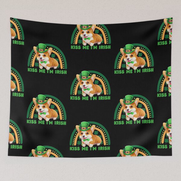 Item preview, Kiss me I'm Irish St.patricks day cute dog design designed and sold by reka88.