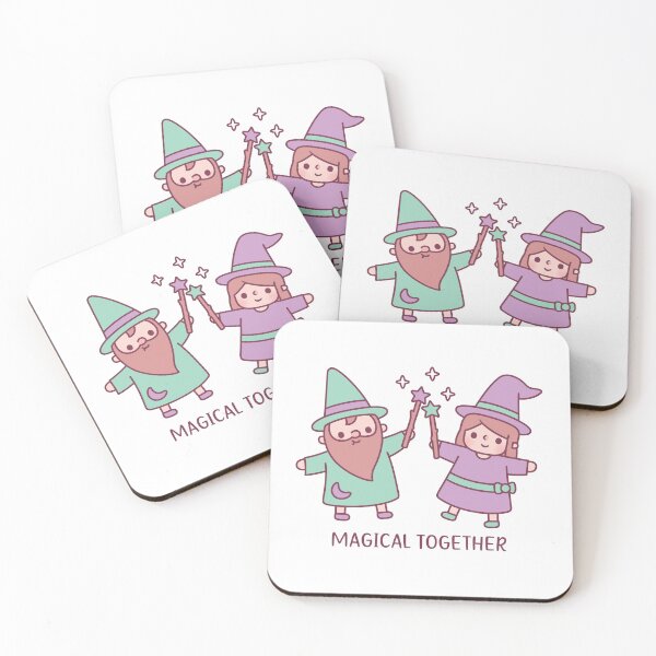 Item preview, Cute Wizard And Witch Girl Magical Together designed and sold by rustydoodle.