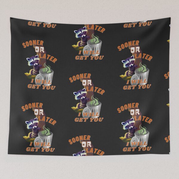 Item preview, a raccoon attacking a trash can designed and sold by Animal world designs.