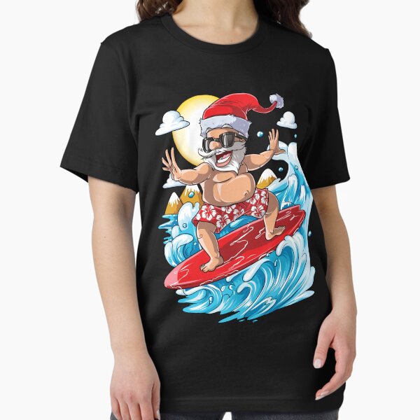 Item preview, Santa Hawaiian Surfing T Shirt Christmas Summer Surf Hawaii designed and sold by LiqueGifts.