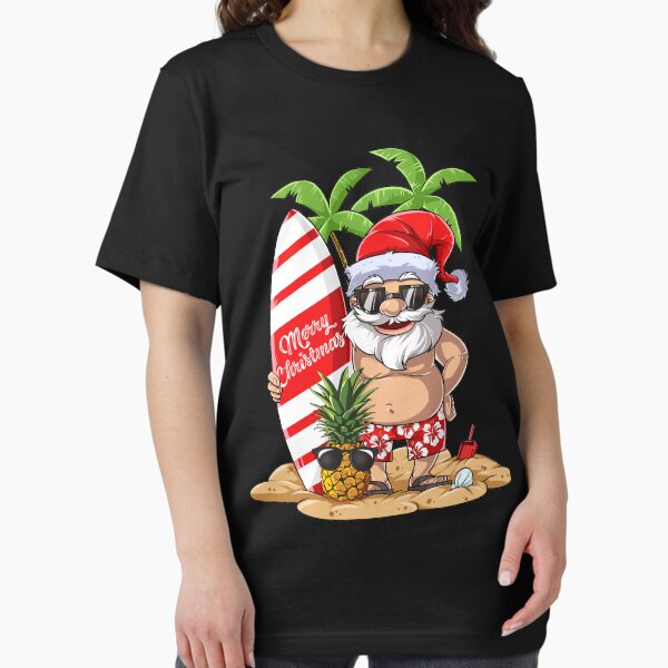 Item preview, Santa Hawaiian Surfing T Shirt Christmas Summer Surf Hawaii designed and sold by LiqueGifts.