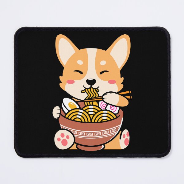 Item preview, Kawaii Corgi Dog Eating Ramen designed and sold by franktact.