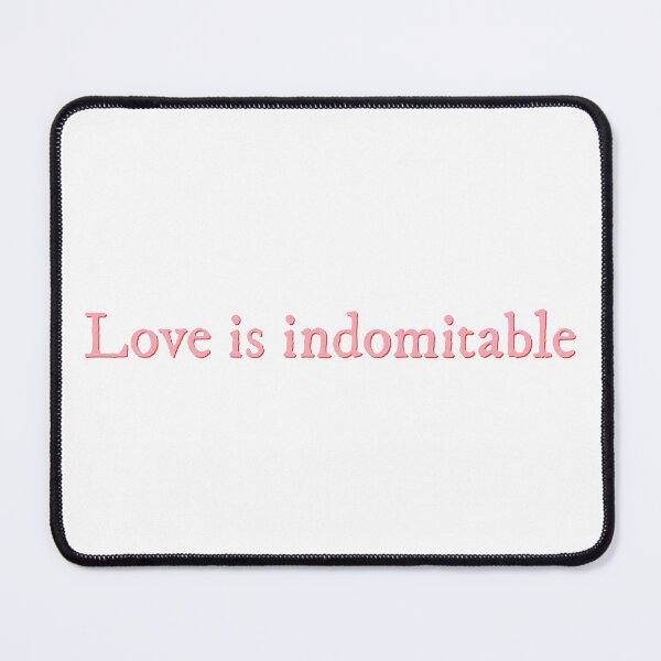 Item preview, Love is indomitable Red, White & Royal Blue quote designed and sold by percqbeths.