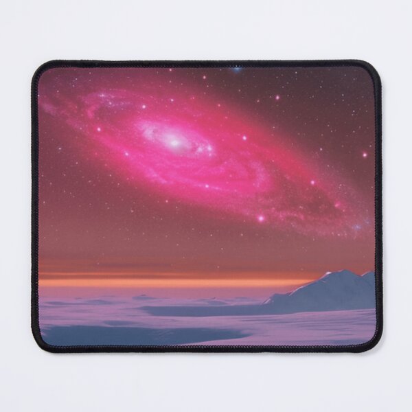 Item preview, Red galaxy against an ice planet designed and sold by Girly-Universe.