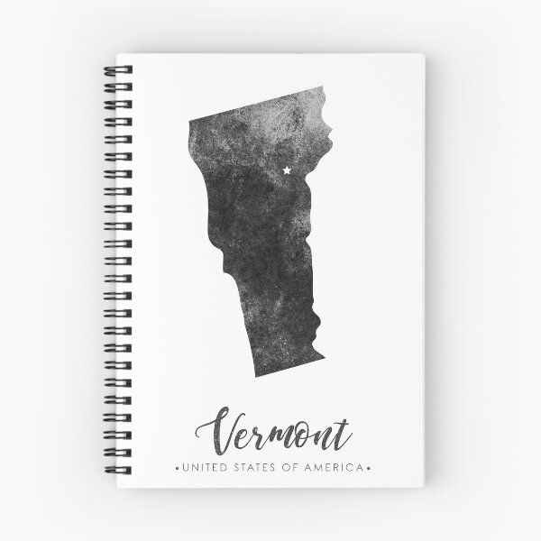 Item preview, Vermont State Map Art - Grunge Silhouette designed and sold by Studio Grafiikka.