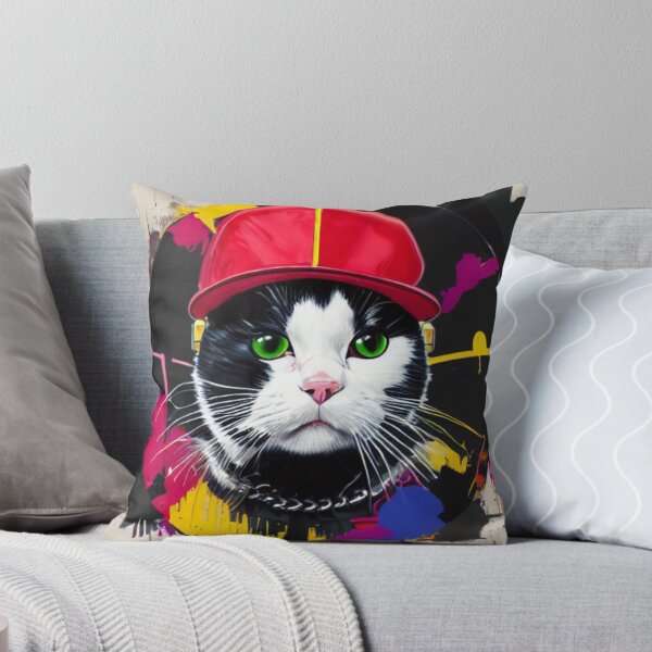 Item preview, The Hip Hop DJ Cat - The Black and White Beatmaker - The Majestic Mixer designed and sold by WBP Mart.