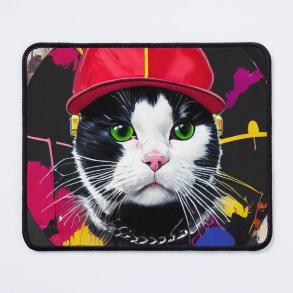 Item preview, The Hip Hop DJ Cat - The Black and White Beatmaker - The Majestic Mixer designed and sold by WBP Mart.