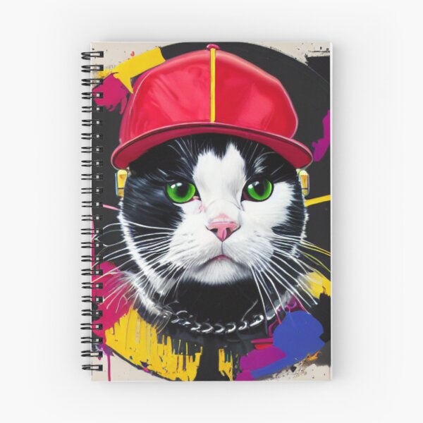 Item preview, The Hip Hop DJ Cat - The Black and White Beatmaker - The Majestic Mixer designed and sold by WBP Mart.