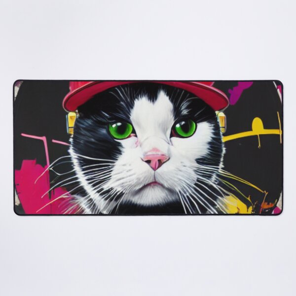 Item preview, The Hip Hop DJ Cat - The Black and White Beatmaker - The Majestic Mixer designed and sold by WBP Mart.
