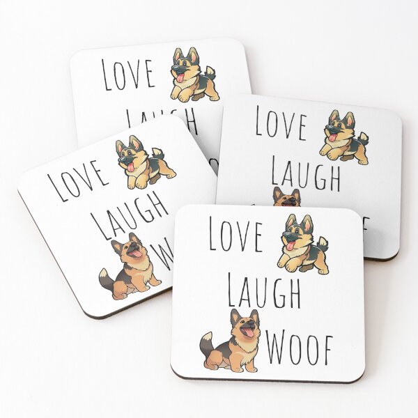 Item preview, Love, Laugh, Woof - German Shepherd designed and sold by imftrading.