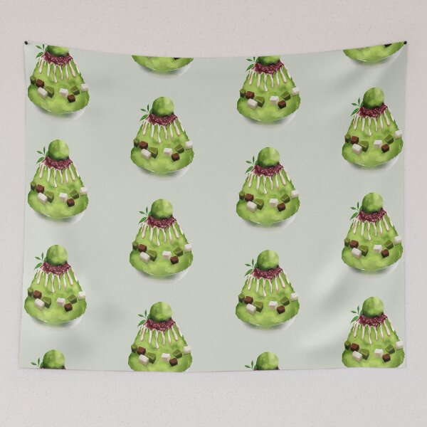 Item preview, Japanese Matcha Green Tea, Red Bean and Mochi Shaved Ice Dessert designed and sold by Alicia Chee.