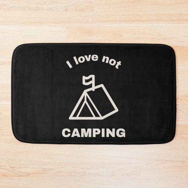 Item preview, i love not camping outdoor tent no camping dont like camping grey on black backround designed and sold by STELATO.