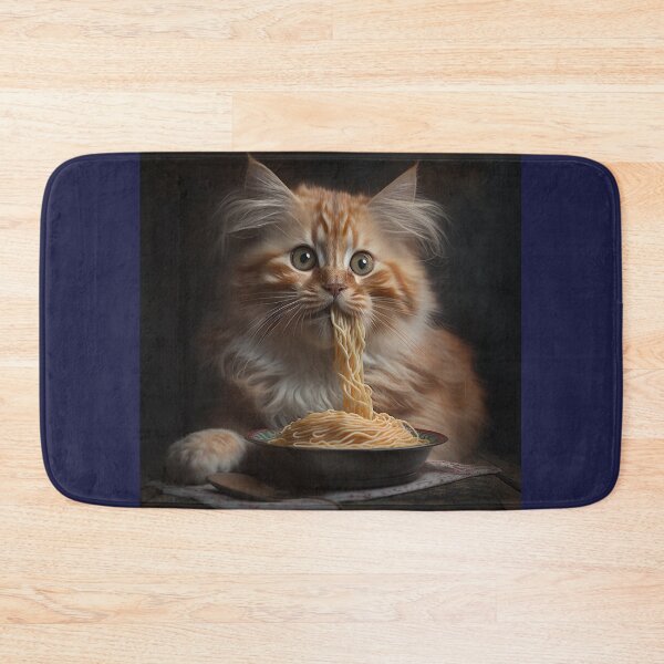 Item preview, Cat eating spaghetti designed and sold by Your-Dreamings.