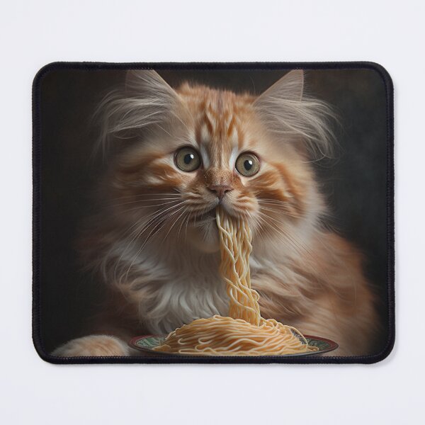 Item preview, Cat eating spaghetti designed and sold by Your-Dreamings.