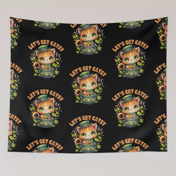 Item preview, Let's get catsy cute Saint Patricks day design designed and sold by reka88.