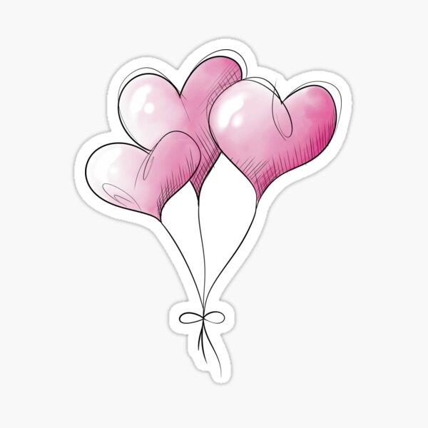 Saint Valentin ballons cœur Sticker