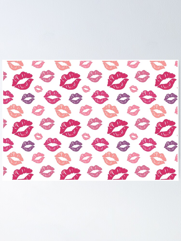 Thumbnail 1 of 3, Poster, Lips on white background designed and sold by ROCSHome.