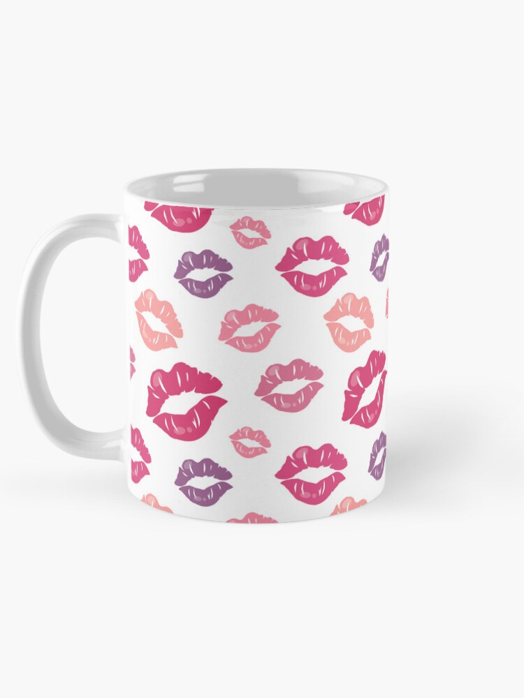 Thumbnail 5 of 6, Coffee Mug, Lips on white background designed and sold by ROCSHome.
