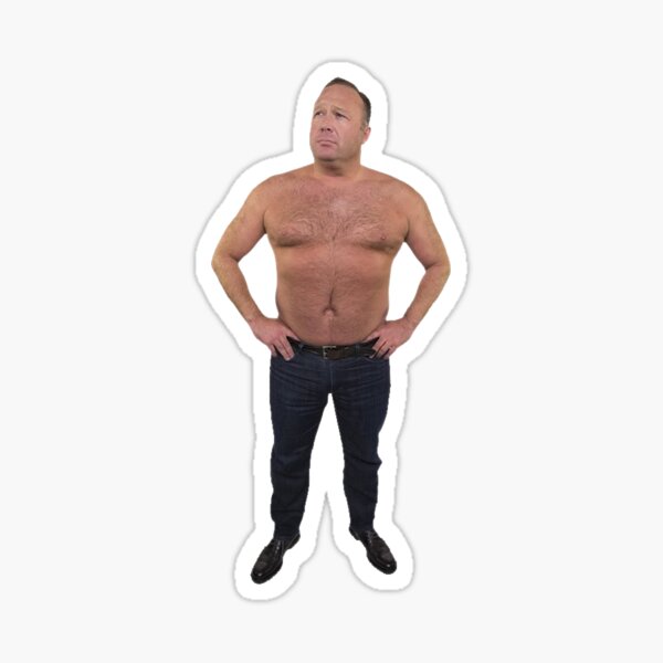 Succulent Shirtless Alex Jones from INFOWARS.com Sticker