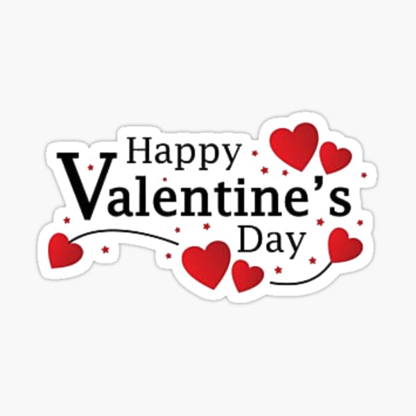 Happy Valentine's Day Stickers for Kids, Valentine's Day Class Candy Bag  Gift Sticker, Red and Purple Hearts, Valentine Tags 