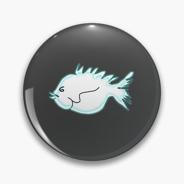 Item preview, Watercolor fish white turquoise white sea fish drawing designed and sold by vibeno1.