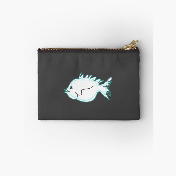 Item preview, Watercolor fish white turquoise white sea fish drawing designed and sold by vibeno1.