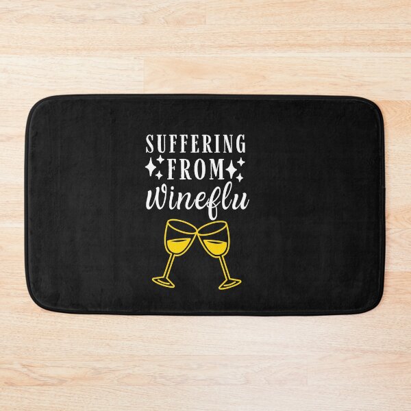 Item preview, Suffering from Wineflu Wine Quote, Wine Lover Gift, Wine Drinker, Typography Quote, Alcohol Quotes designed and sold by thedazzlingmonk.