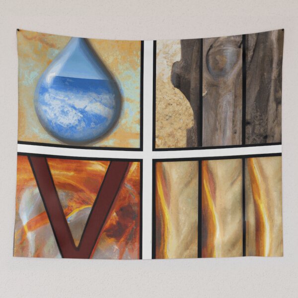Item preview, Colorful Abstract Five Element Design | Modern Art designed and sold by funnyhalloween.