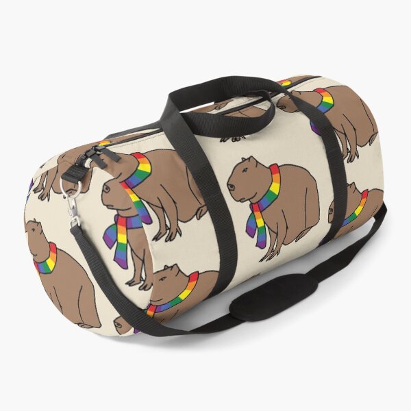 Item preview, Capybara and Rainbow Pride Flag Scarf designed and sold by ellenhenry.