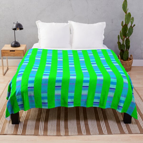 Item preview, Bright green blue line pattern | Green blue abstract geometric designed and sold by lausn.