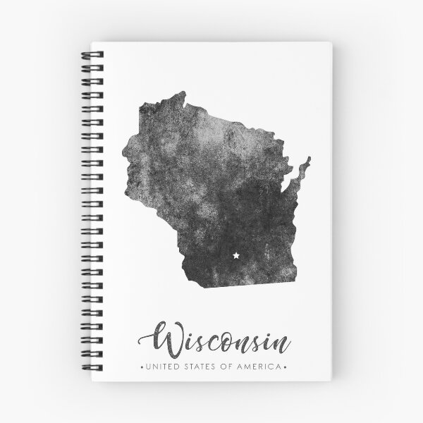 Item preview, Wisconsin State Map Art - Grunge Silhouette designed and sold by Studio Grafiikka.
