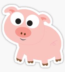 Nettes rosa Schwein Sticker