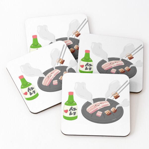 Item preview, Korean BBQ & Soju cartoon  designed and sold by T. Jinmy.