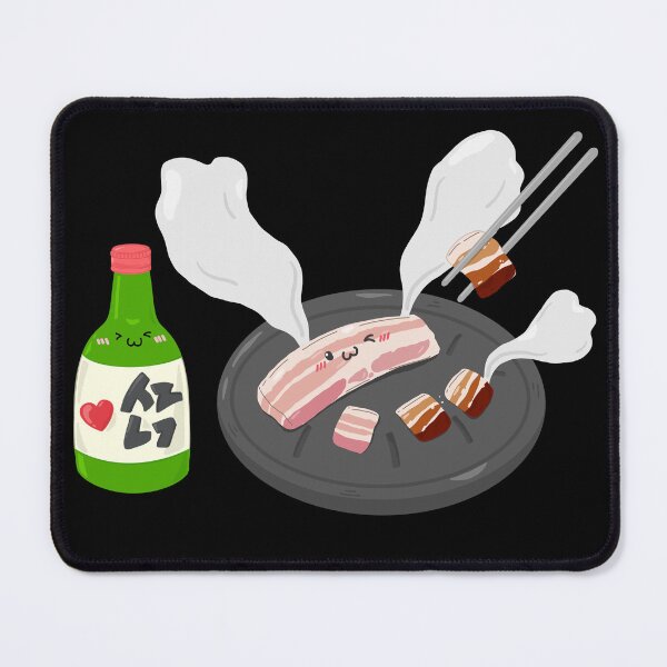 Item preview, Korean BBQ & Soju cartoon designed and sold by T. Jinmy.