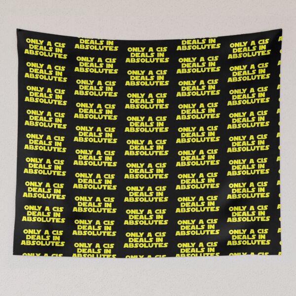 Item preview, Only a Cis (yellow, bold) designed and sold by AllQueerHere.