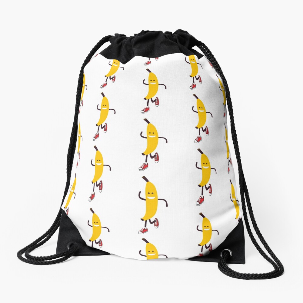 Awesome Running Banana Drawstring Bag